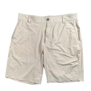 Johnnie-O Fusion Performance Shorts Mens 36 Stone Beige Golf Technical